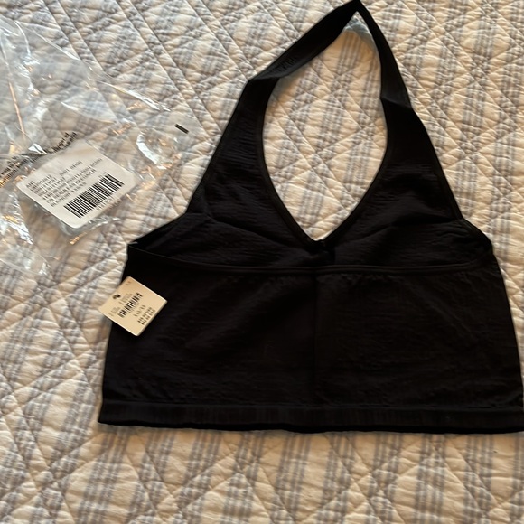 Anthro halter xxs THE REEGAN SEAMLESS HALTER RIBBED CROPPED TANK sz xxs/xs NWT - Picture 5 of 6